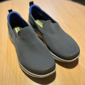 Skechers Gray Slip-On Women's Flats